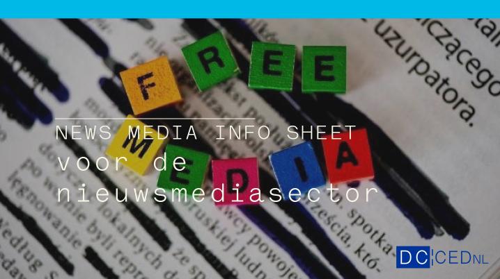 News Media Info Sheet voor de nieuwsmediasector